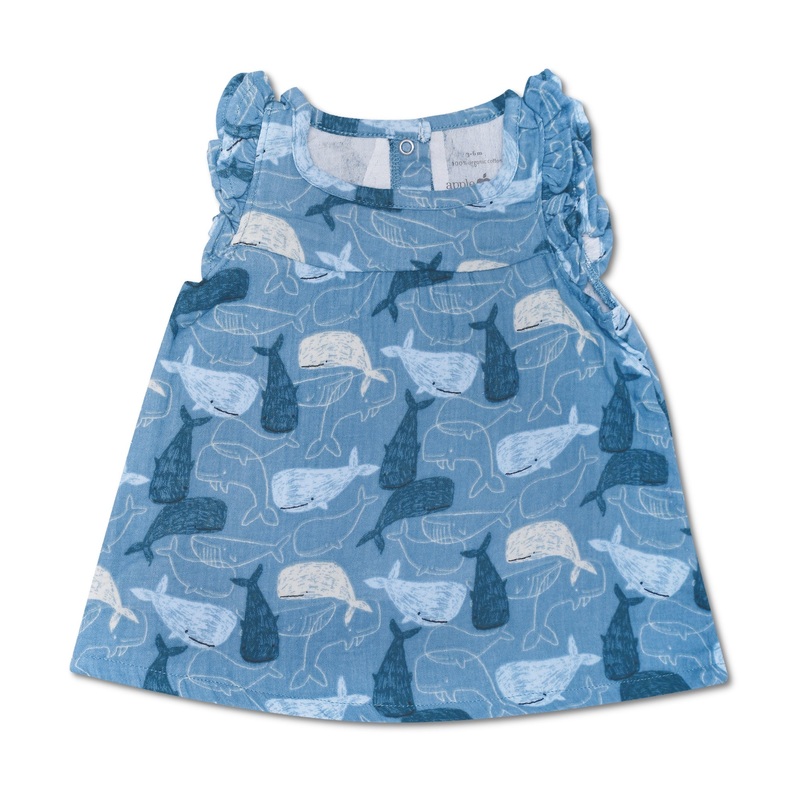 Muslin Flutter Sleeve Dress – Whale Tales