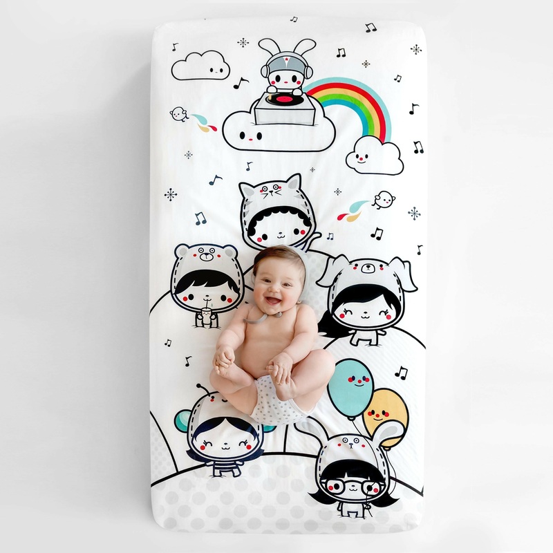 Party In My Crib Organic Standard Size Crib Sheet