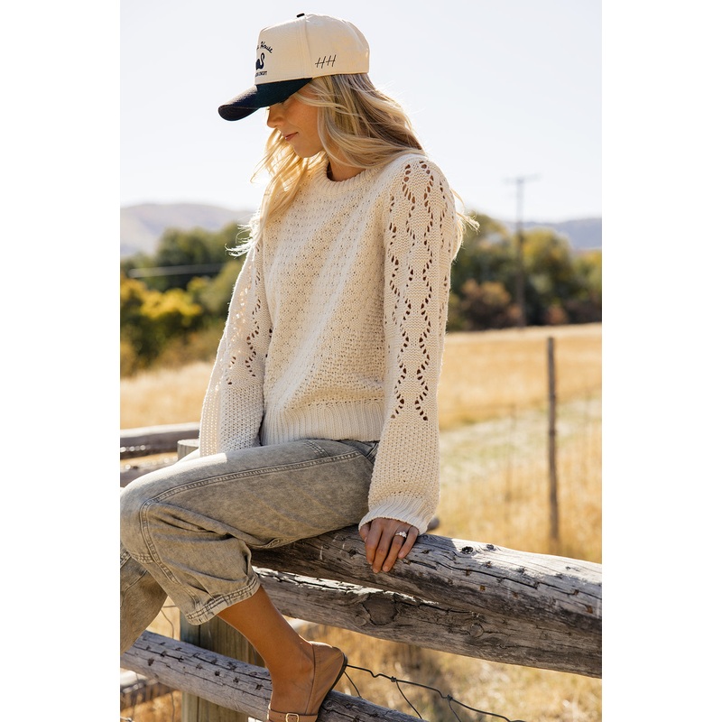 Pip Chunky Knit Sweater|Ivory|Green|S|M|L|XL