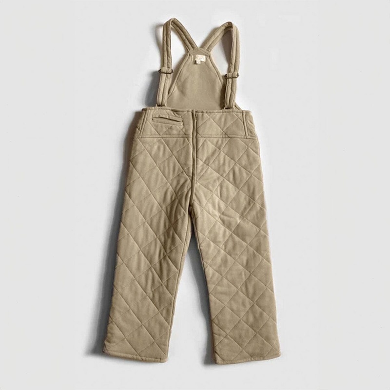 The Quilted Salopette – Sand|12-18 months|18-24 months|2-3 years|3-4 years|4-5 years|5-6 years