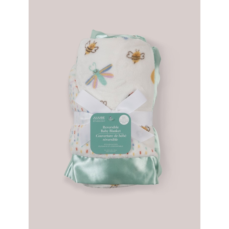 Ultra-Soft Thick Reversible Baby Blanket – Love Bug