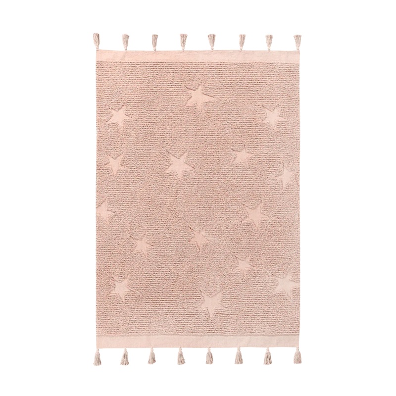 WASHABLE RUG HIPPY STARS VINTAGE NUDE