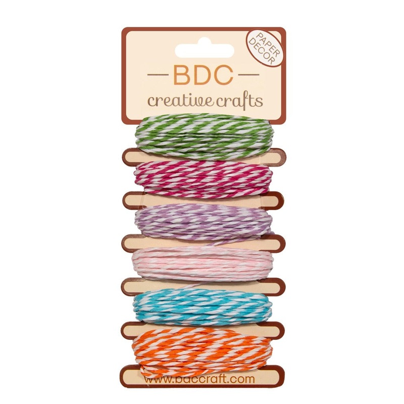 6 Color Paper Twine Cards|Rose|Poppy|Mulan|Petunia|Rea|Peony|Saffron|Tulip|Pansy|Mika