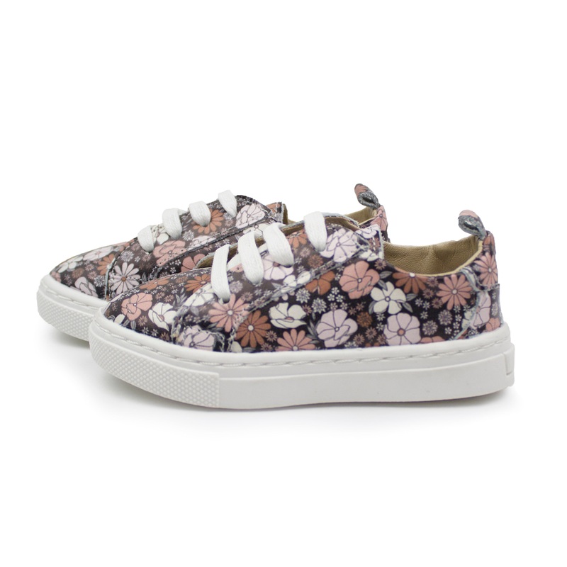 Black Floral – Low Top Sneakers