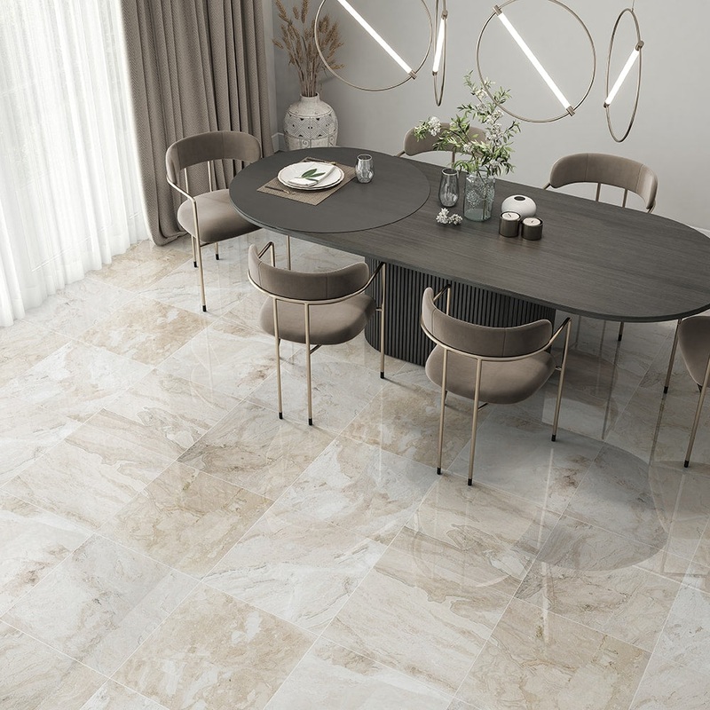 Diana Royal Beige Marble Polished Floor and Wall Tile-Large Format – Livfloors Collection