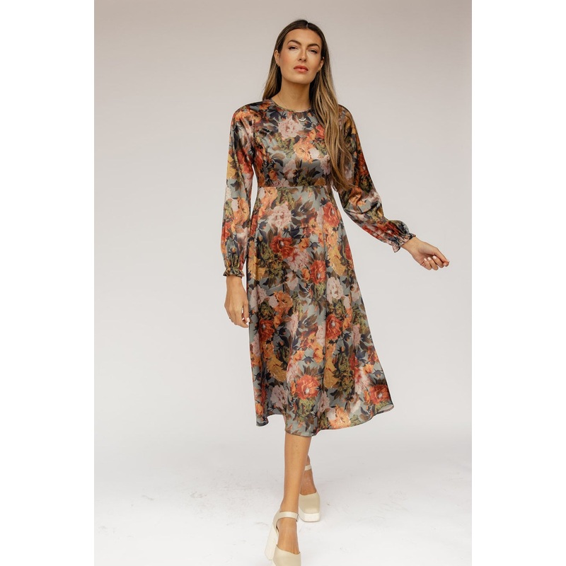 Gulf Stream Printed Midi|OliveDrab|S|M|L|XL