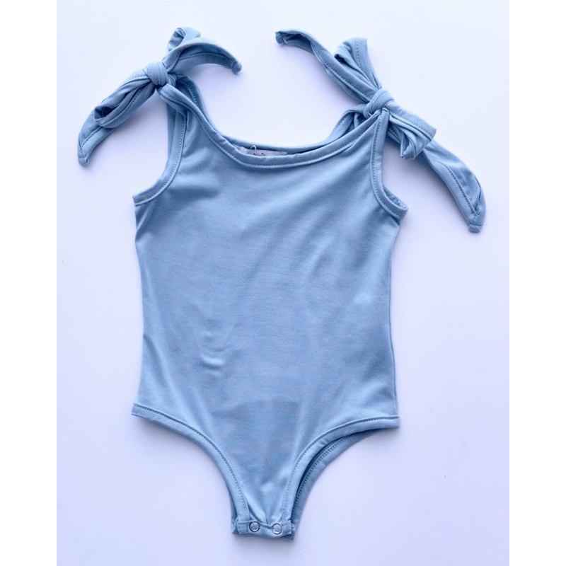 Madden Tie Shoulder Tank Top & Leotard – Light Blue