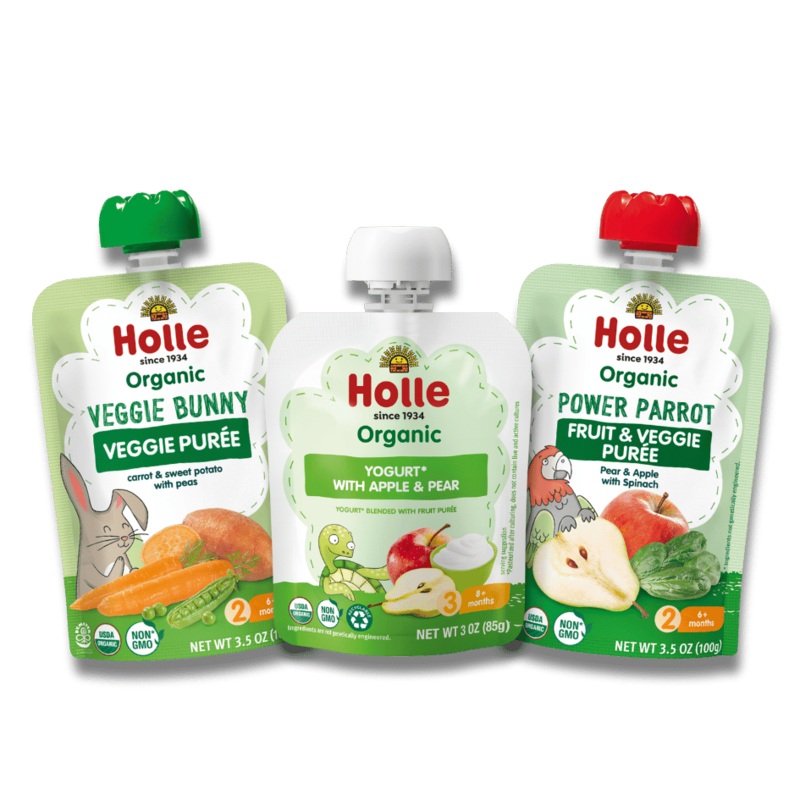 Power Greens Bundle: Veggie Bunny, Power Parrot, Apple & Pear Yogurt