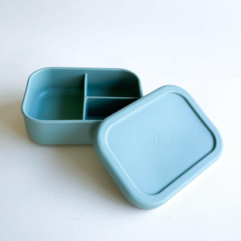 Silicone Bento Lunch & Snack Box for kids & adults Sage