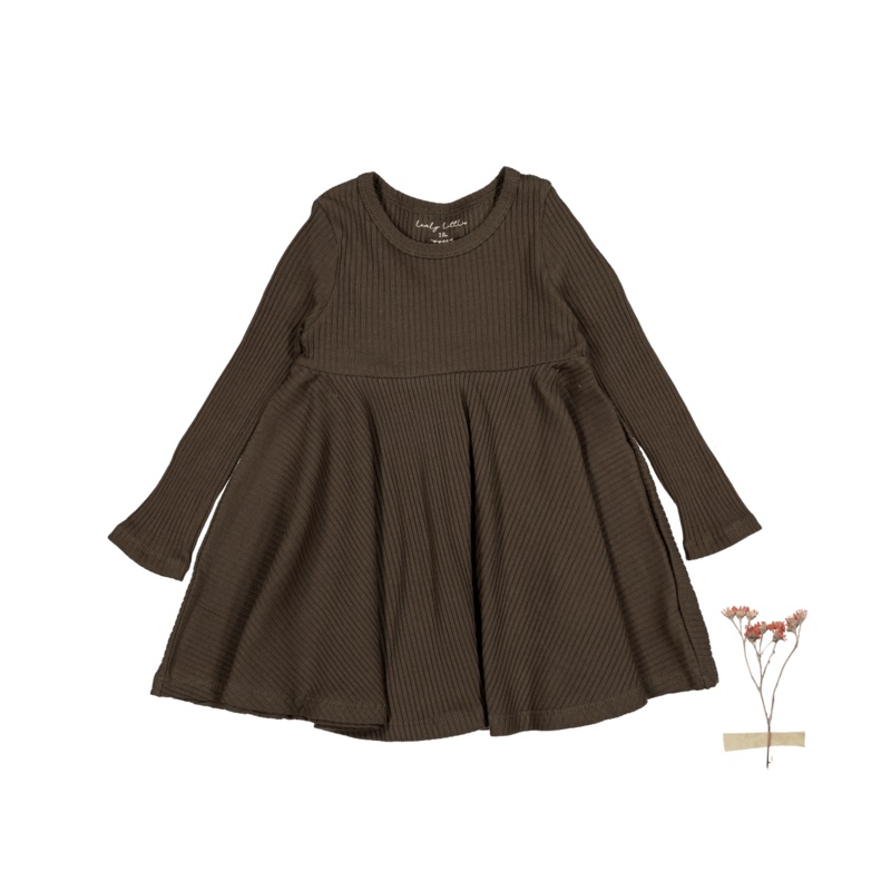 The Long Sleeve Dress – Cocoa|18m|24m|3y|4y|6y|8y