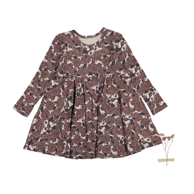The Printed Long Sleeve Dress – Flora