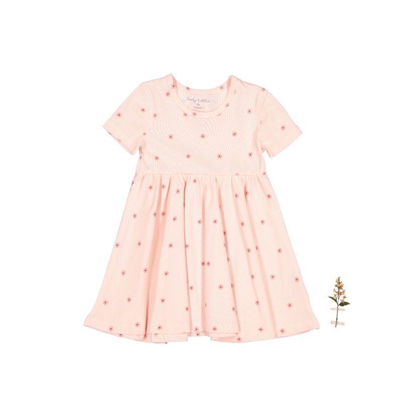 The Printed Short Sleeve Dress – Rose Flower