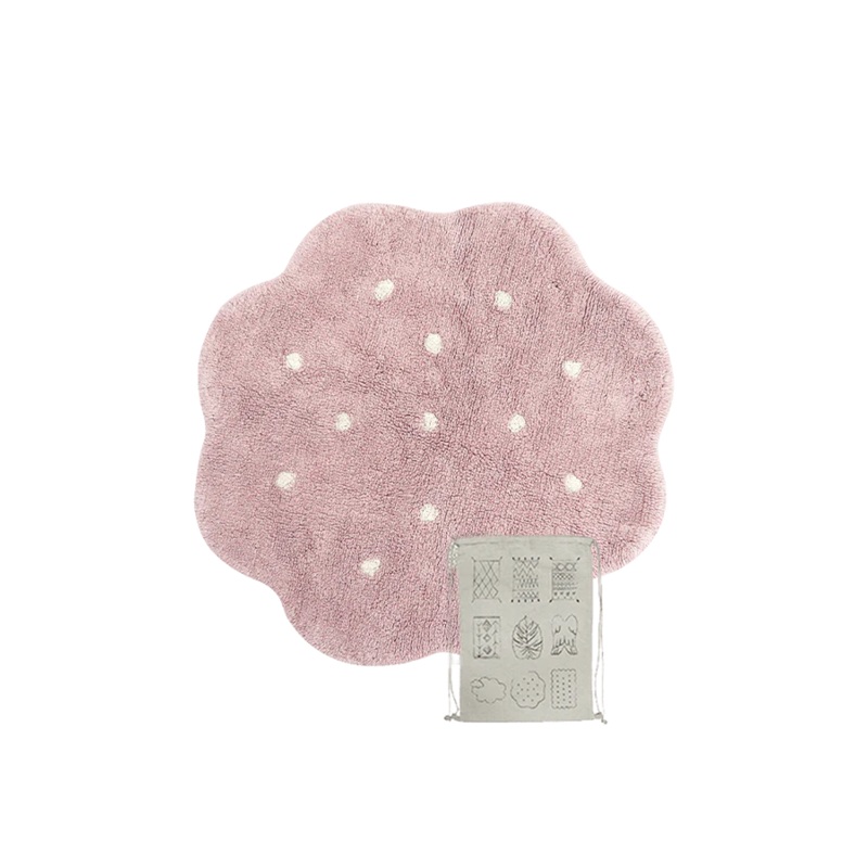 WASHABLE RUG MINI LITTLE BISCUIT PINK