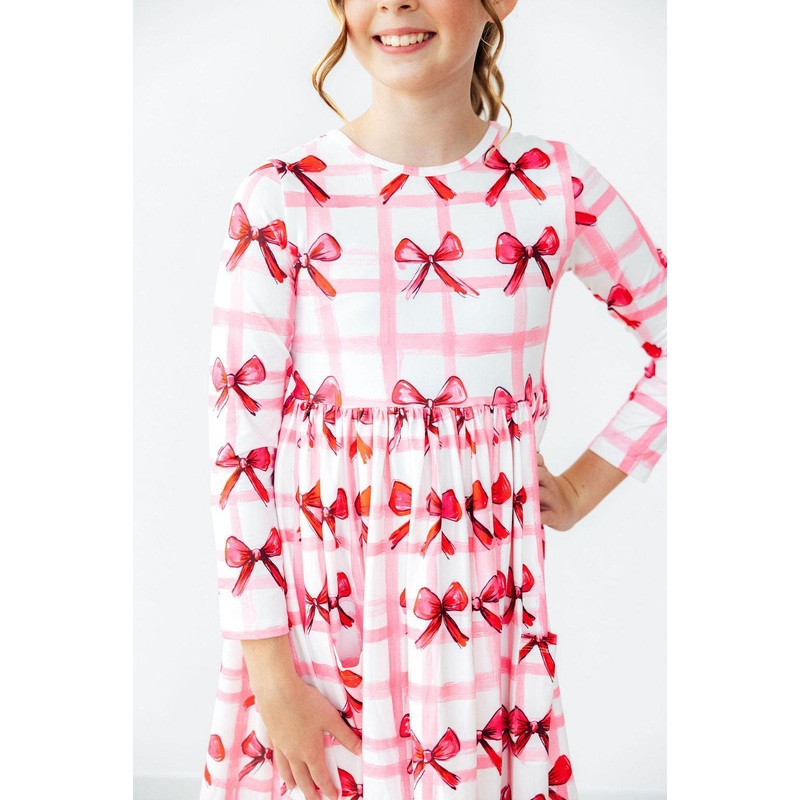 Bow La La L/S Pocket Twirl Dress