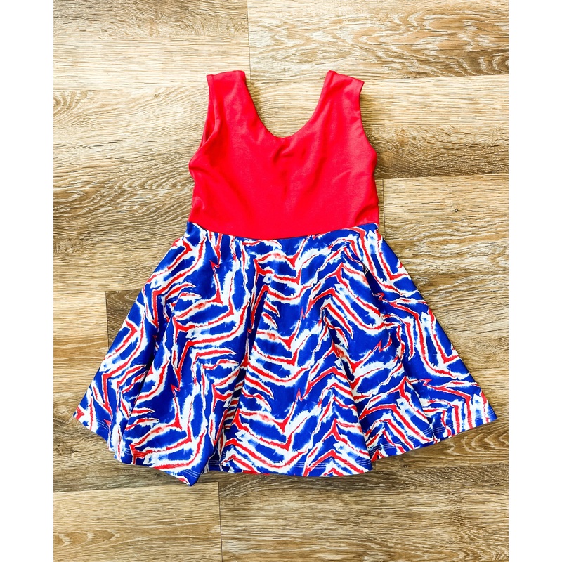 Buffalove Twirl Dress (Red Bodice)