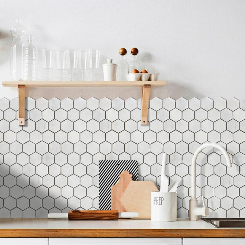 Carrara White Marble Hexagon 2 Polished Mosaic Floor and Wall Tile – Livfloors Collection