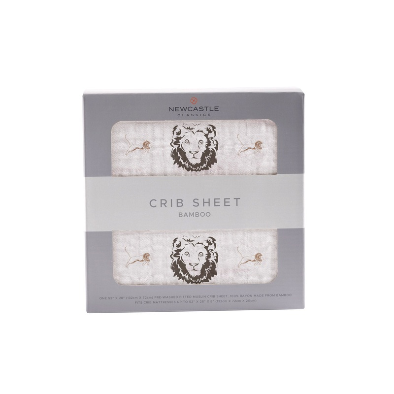 Hear Me Roar Lion Bamboo Muslin Crib Sheet