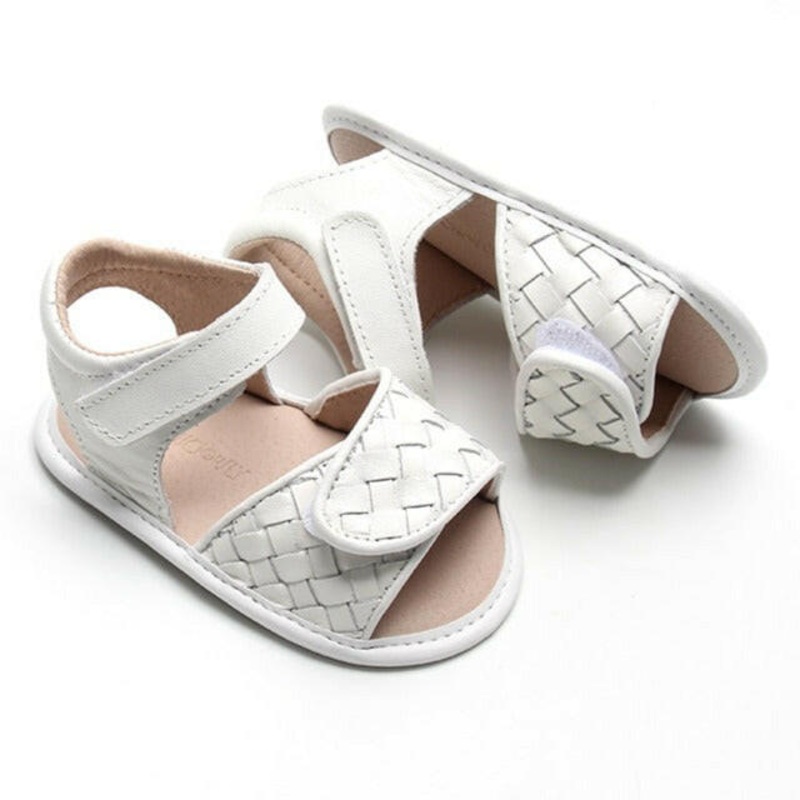 Leather Woven Sandal | Color ‘Cotton’ | Soft Sole