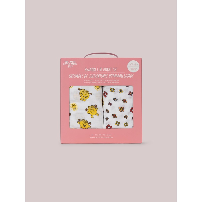 2-Pack Square Swaddle Blanket Set – Little Miss Sunshine