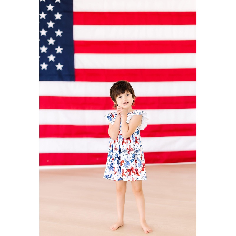 Born to Sparkle Flutter Sleeve Twirl Dress