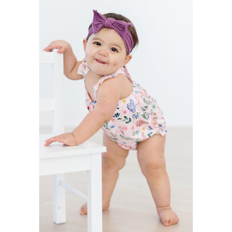 Butterfly Meadows Ruffle Cross Back Romper
