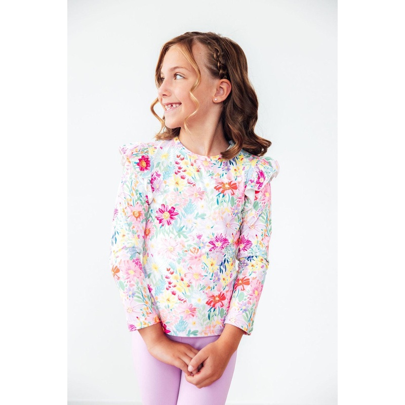 Field of Flowers L/S Ruffle Tee