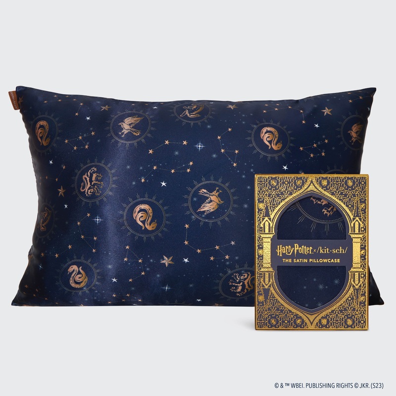 Harry Potter x Kitsch Satin Pillowcase – Midnight at Hogwarts