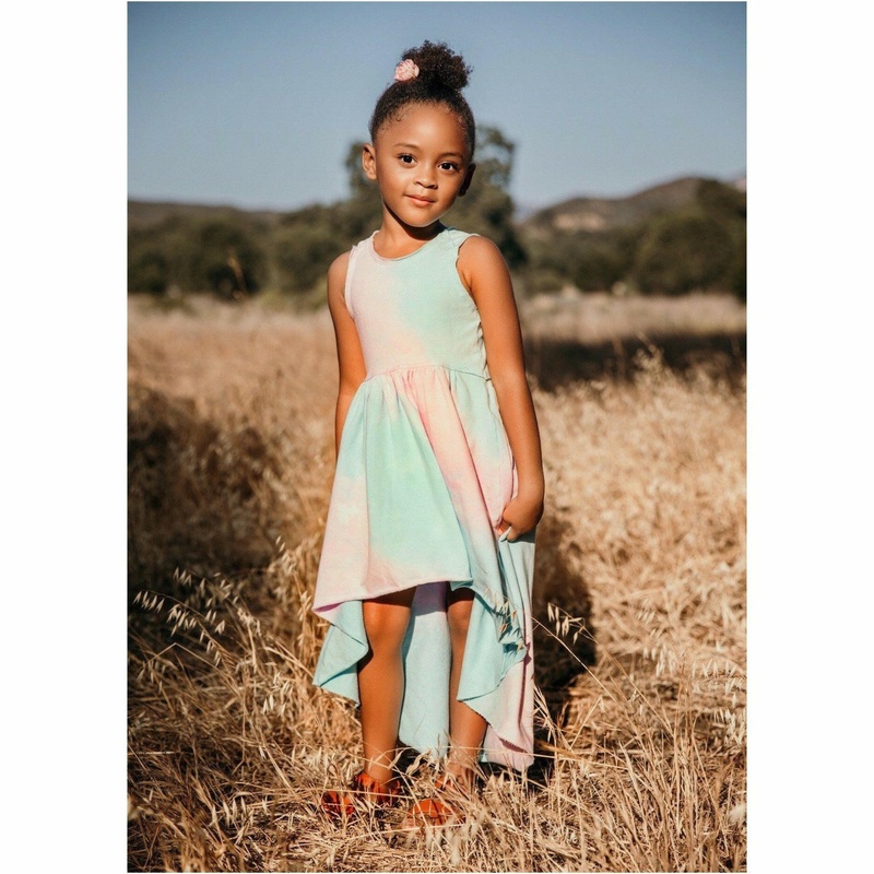 Organic Giselle Dress Cotton Candy Tie Dye