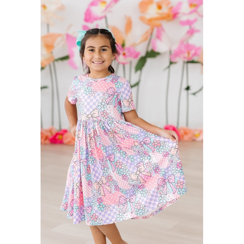 Patchwork Princess S/S Pocket Twirl Dress