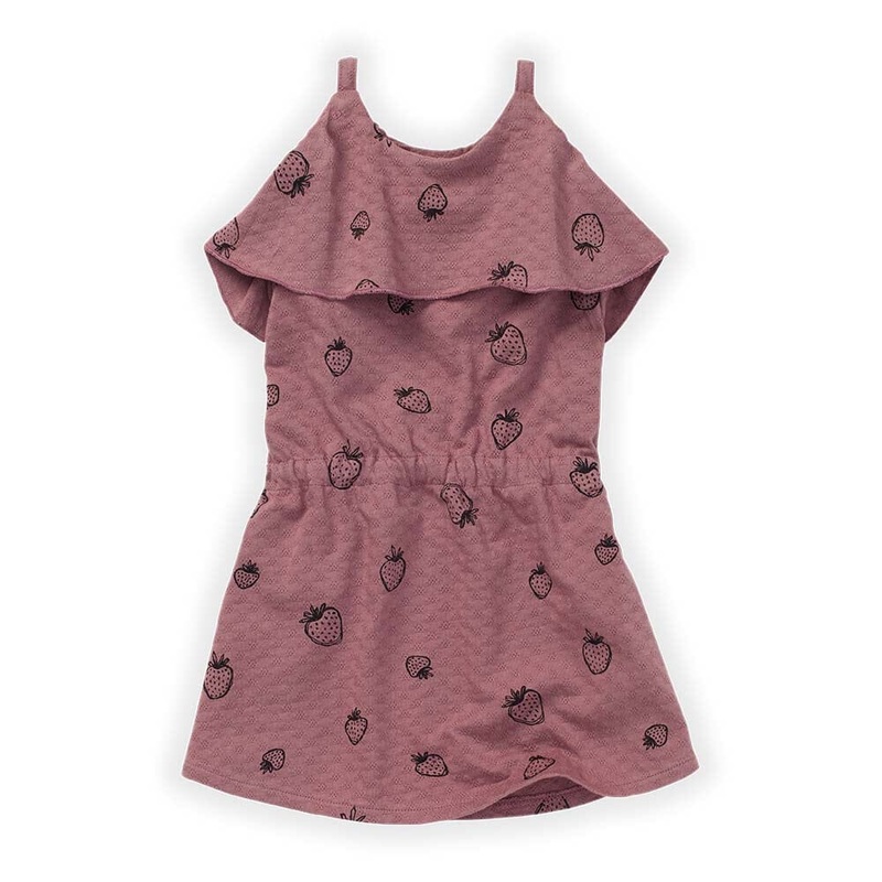 Pointelle Strawberry Print Dress – Orchid