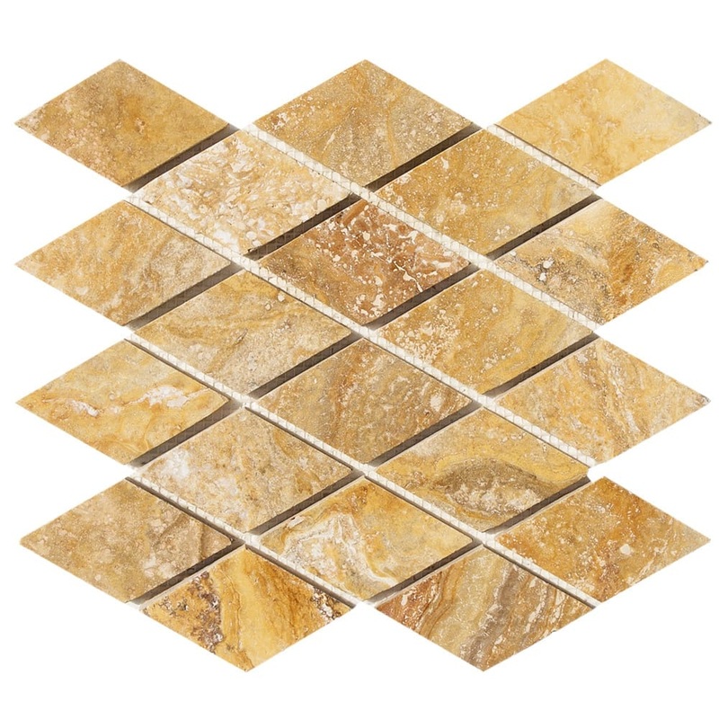 Scabos Travertine Diamond Mosaic Floor and Wall Tile – Livfloors Collection