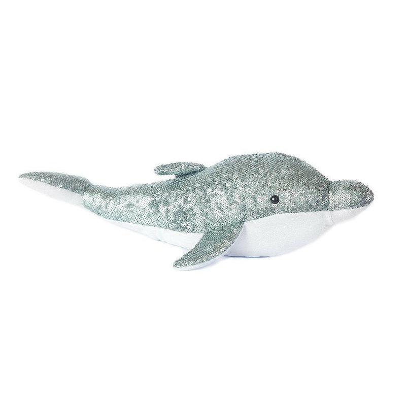 Sequin Dolphin Stuffed Toy|Blue