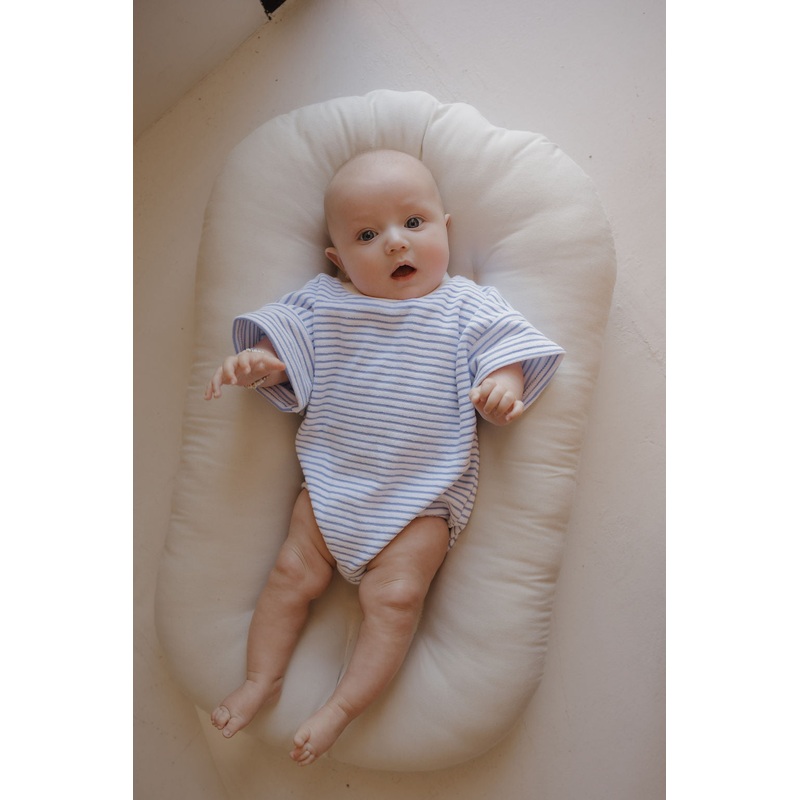 Terry T-Shirt Romper | Ocean Stripe