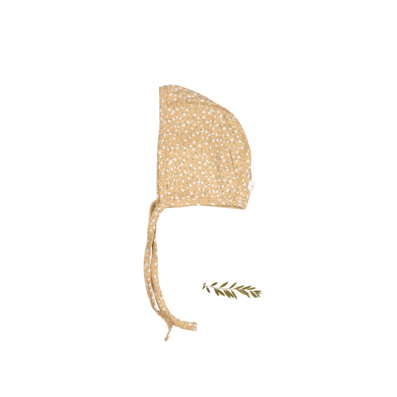 The Printed Bonnet – Tan Bud|0-3m|3-6m|6-12m|12-36m