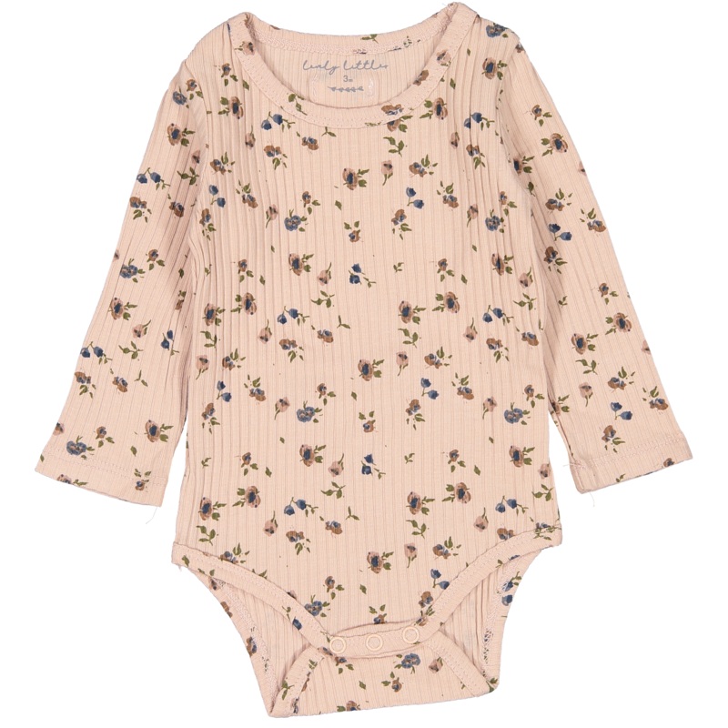 The Printed Long Sleeve Onesie – Floral Blush