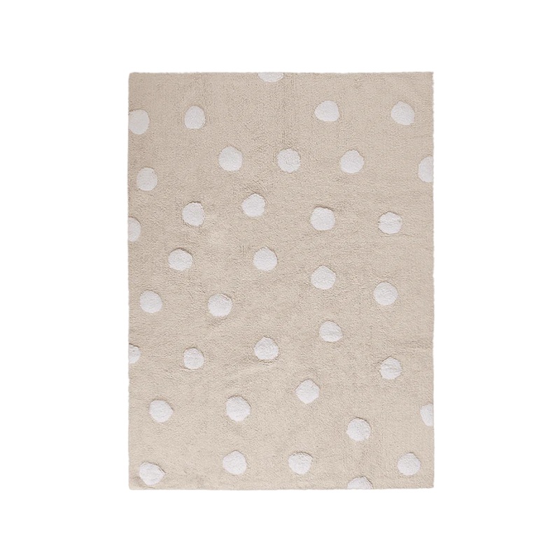 WASHABLE RUG POLKA DOTS BEIGE|120 x 160 cm|Beige