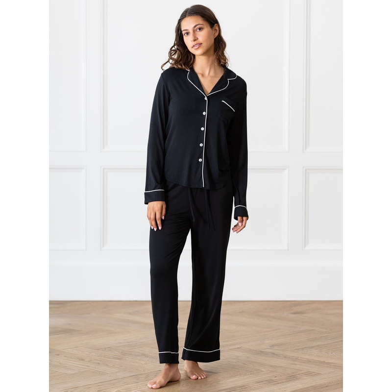 Women’s Bamboo Stretch-Knit Long Sleeve Pajama Set TALL