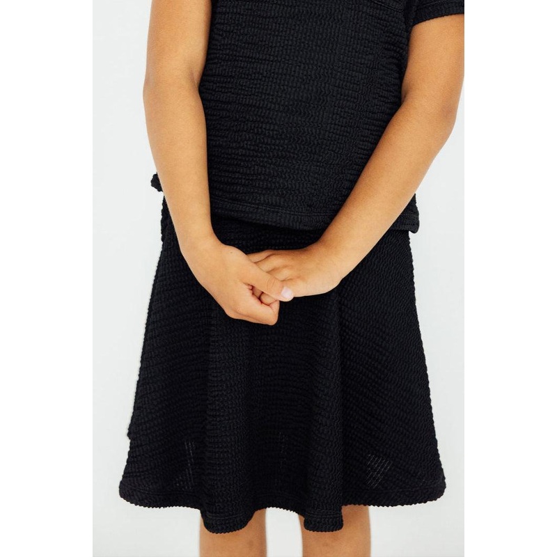Black Scrunchy Twirl Skort|6-12M|12-24M|2T|3T|4T|5/6|7/8|9/10