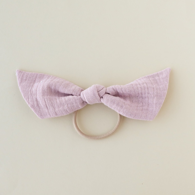 Blush | Gauze Modern Knot|Beige Elastic|Black Elastic