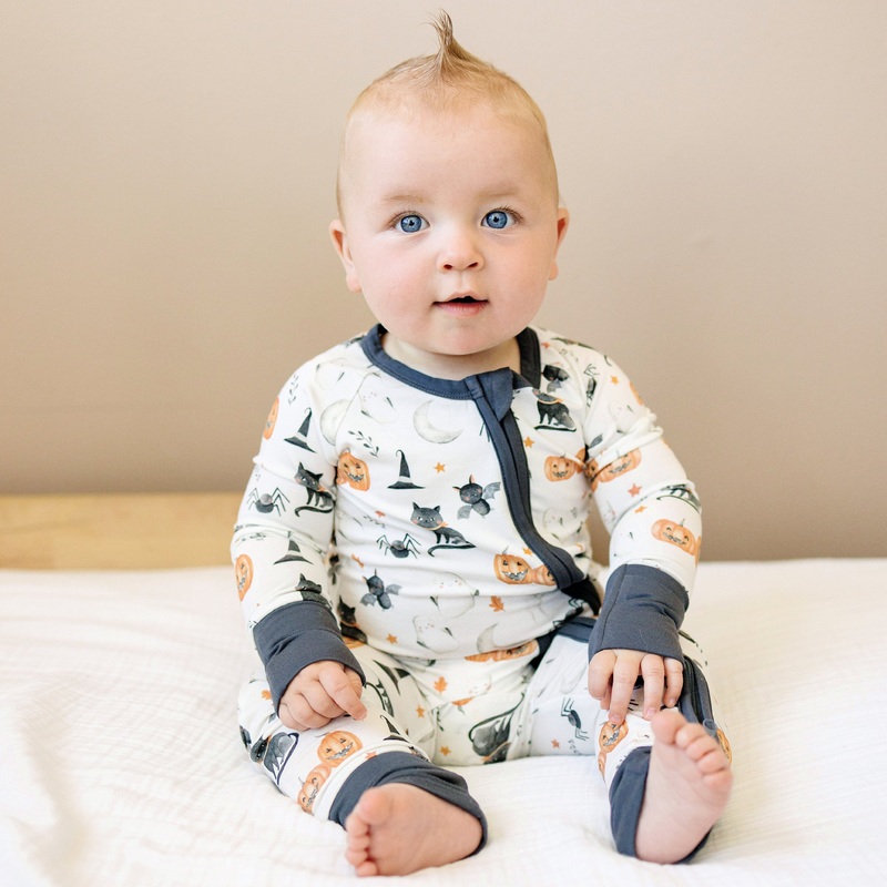 Boo Crew Bamboo Zippy Romper|Newborn|0-3 months|3-6 months|6-12 months|12-18 months|18-24 months