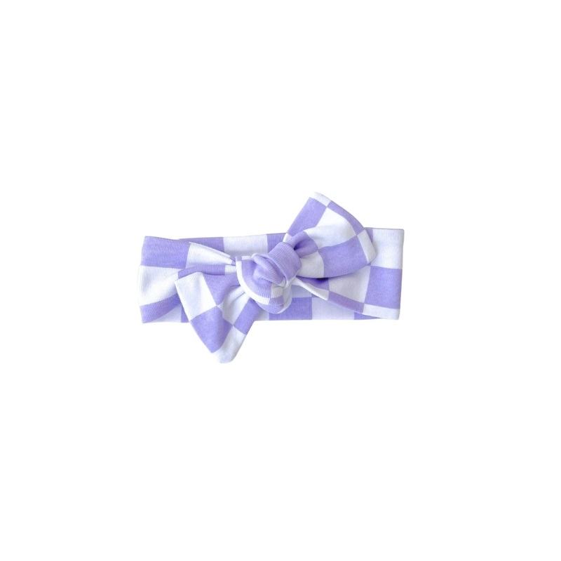 Checkered Headband | Lavender|One Size