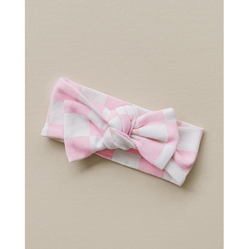Checkered Headband | Pink|One Size