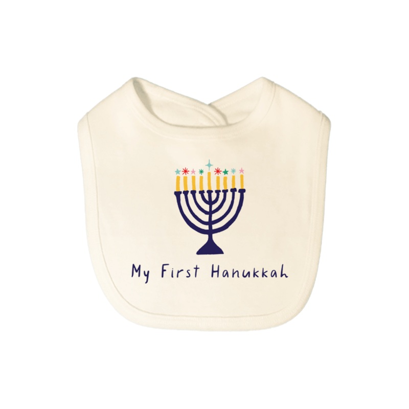 graphic bib | my first hanukkah