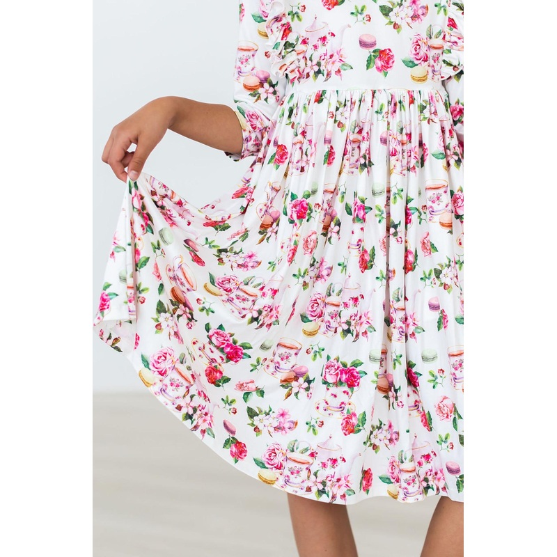 Macarons & Tea Ruffle Twirl Dress