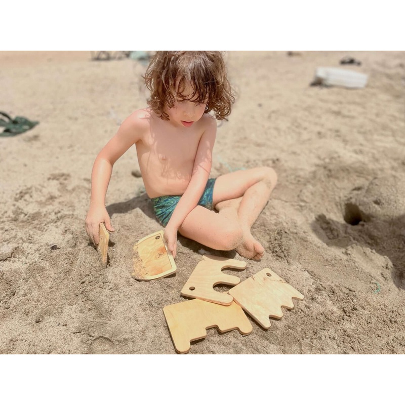 Montessori Wooden Shovel Set for Kids | Eco-Friendly Beach and Sand Play Toys