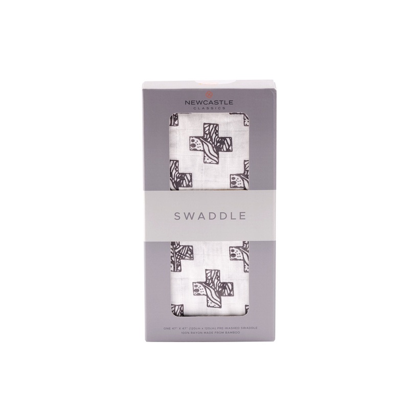 Nordic Stamp Bamboo Muslin Swaddle