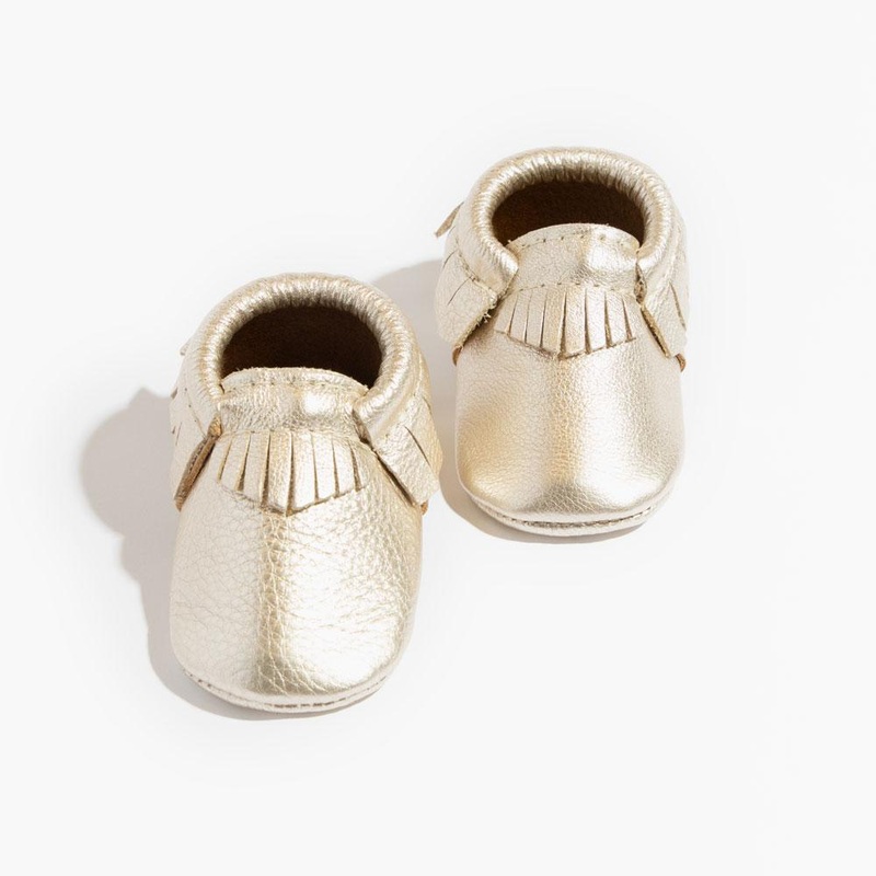 Platinum Moccasin Baby Shoe|Soft Sole|Hard Sole|Newborn|1|2|3|4|5
