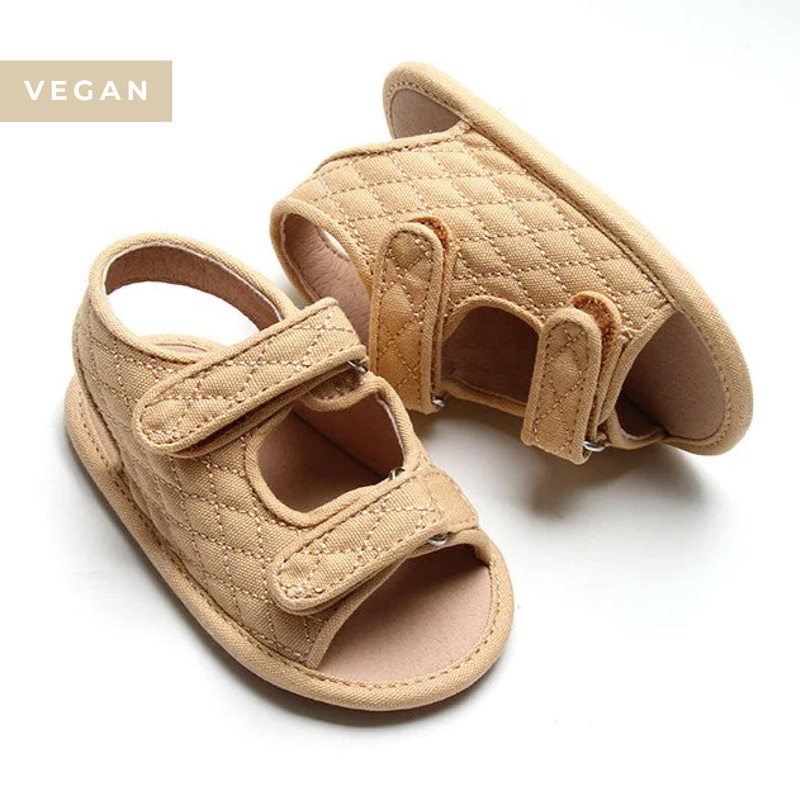 Recycled Canvas Wanderer Sandal | Color ‘Sandy’ | Soft Sole