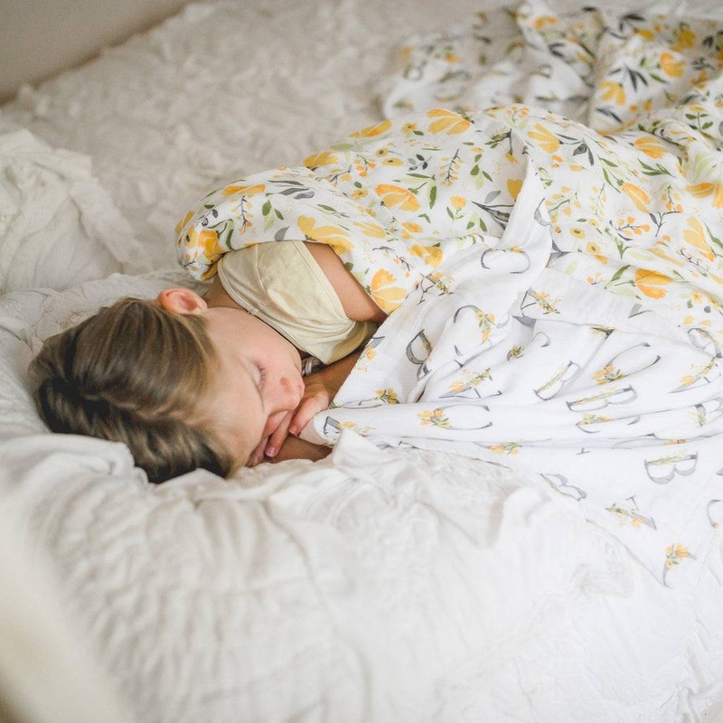 Royal Garden + Floral Alphabet Oh So Soft Muslin Super Snuggle Blanket