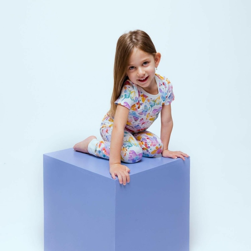 Short Sleeve Kids Pajamas – Butterflies
